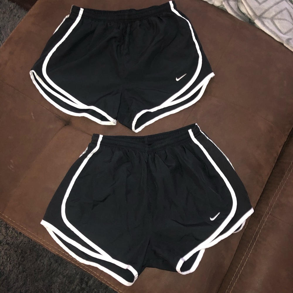 2 Pairs of Women’s Black Nike Running Shorts
